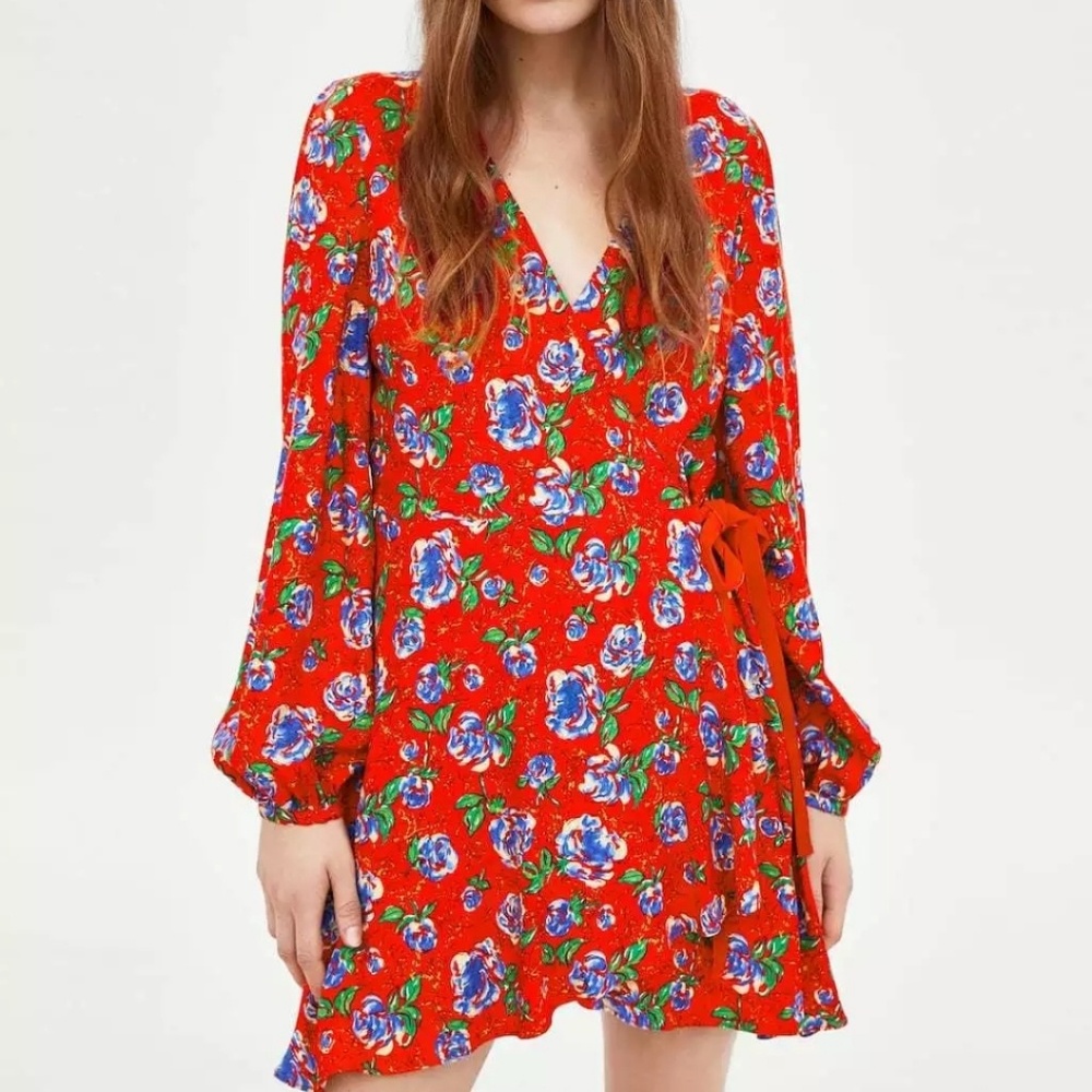ZARA Trafulac  Floral Wrap Romper